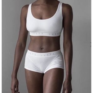 NEW Lunya Supportive Bra Bralette Soft Modal Cotton White Size S Small‎